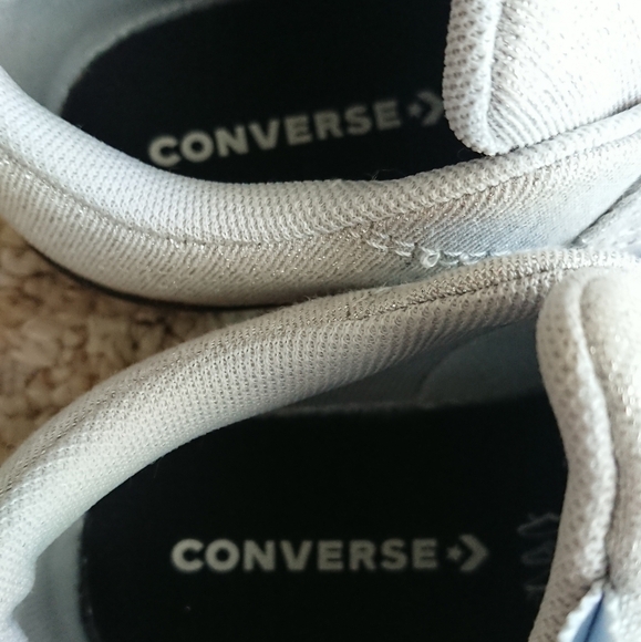 Converse Chuck Taylor All Star sneakers sparkly gray size 9 - Picture 4 of 14